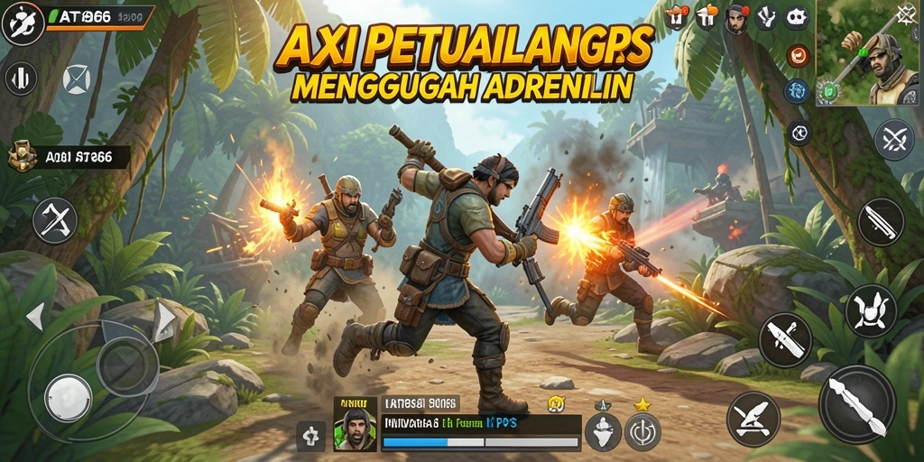Tampilan aksi seru dalam gameplay TPS AT866.