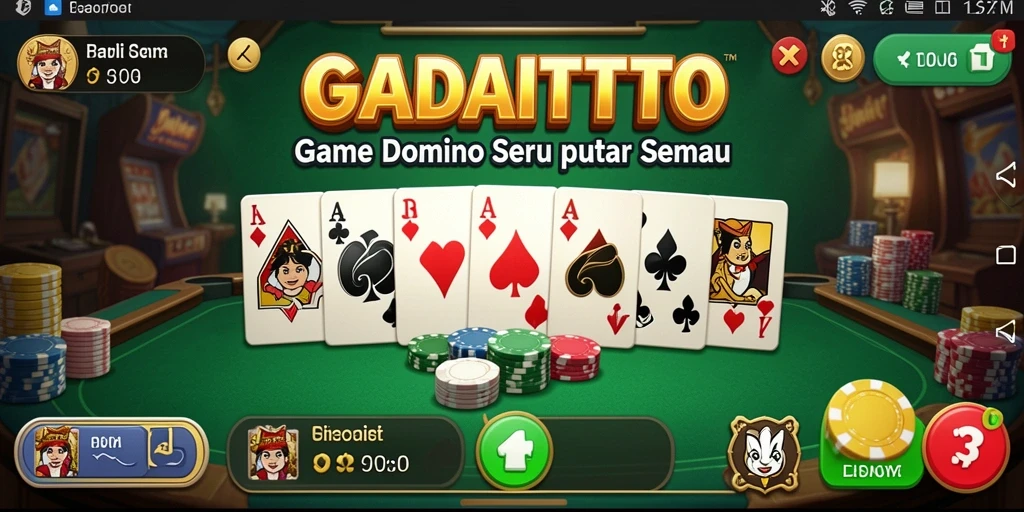 Screenshot gameplay GADAITOTO menampilkan keseruan bermain Domino.