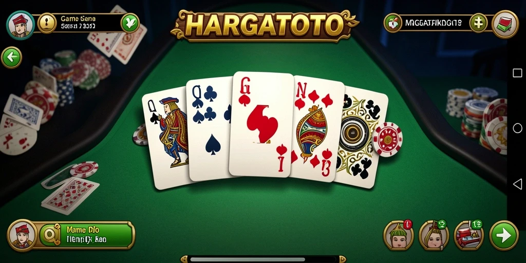 Tampilan gameplay seru HARGATOTO dengan pemain yang kompetitif.