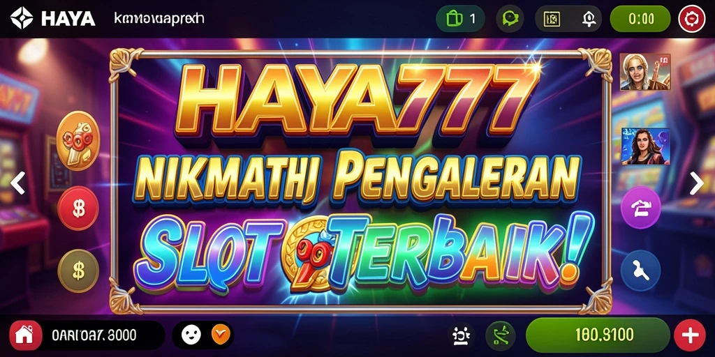 Tampilan gameplay HAYA777 yang menakjubkan saat bermain slot.