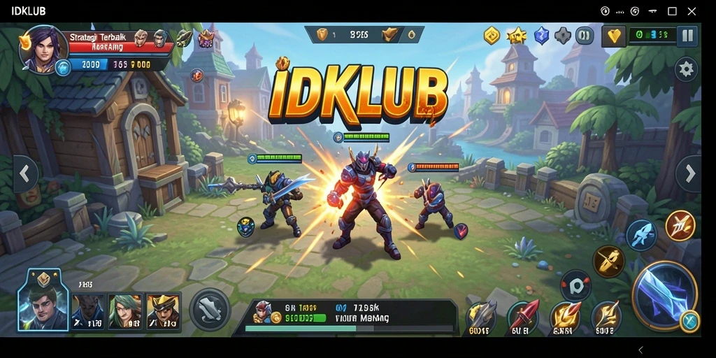 Tangkapan layar IDKLUB menunjukkan pertempuran strategi yang mendebarkan.