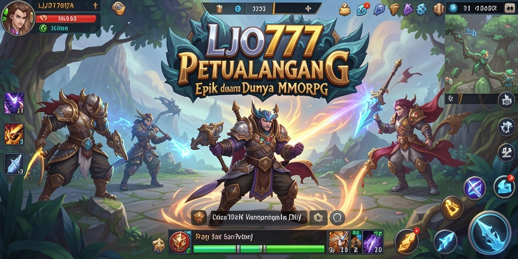 Tampilan layar permainan LJO777 dengan petualangan MMORPG yang menakjubkan.