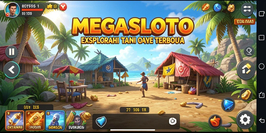 Tangkapan layar <strong>MEGASLOTO</strong> menampilkan petualangan seru dalam dunia terbuka.