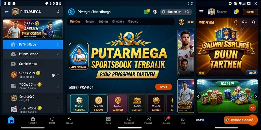 Screenshot gameplay PUTARMEGA menampilkan pilihan taruhan yang beragam.