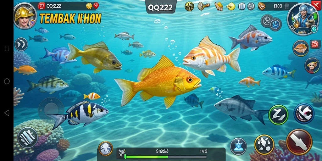 Tampilan gameplay QQ222 yang seru dan penuh warna.