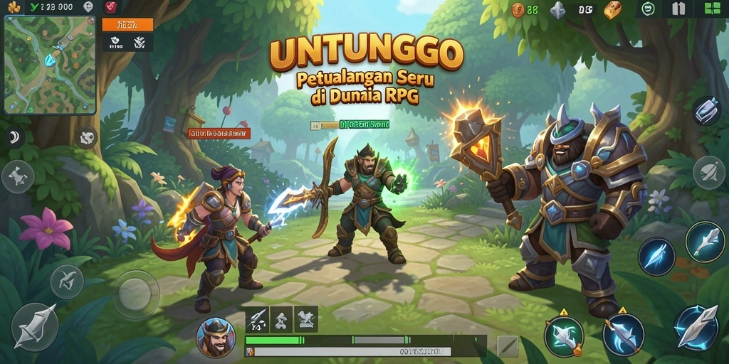 Grafis menawan dengan pertarungan seru dalam gameplay UNTUNGGO.