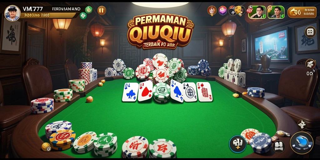 Tampilan gameplay QiuQiu yang seru dan menegangkan di VM777.